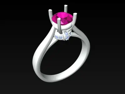 Diamond Ring - Womens Rings - N729946 3D print model