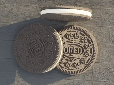 Three Oreos 3D model