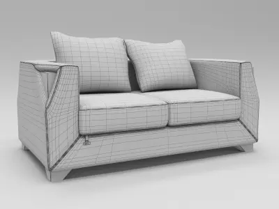 Stylish luxury sofa 3D model