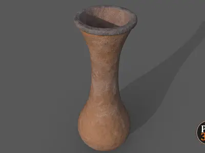 Earthenware Vase-Version 2 Low-poly 3D model