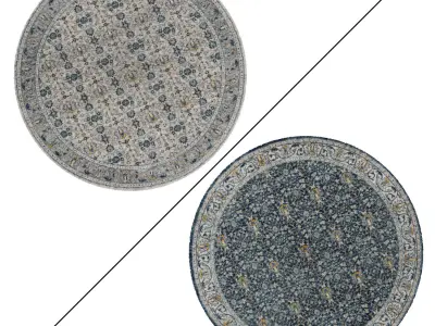 Round Rug Set 156 3D model