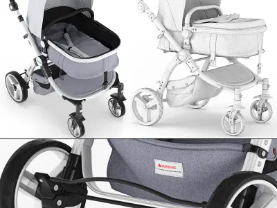 Mamago Platinum Baby Strollers 3D model