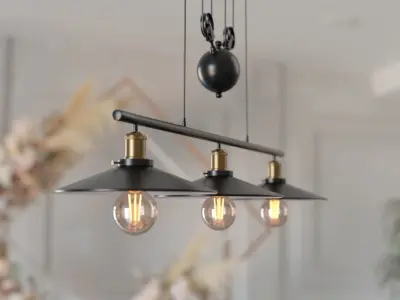 Ceiling Industrial Lamp 3D model