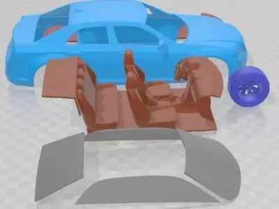 Chrysler 300 2015 Printable Car  3D print model