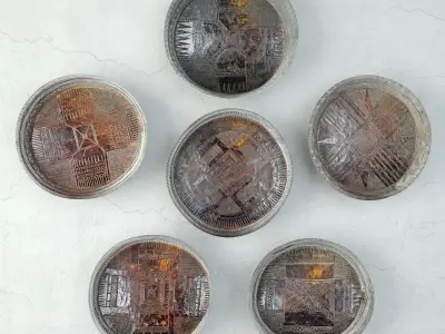 Vintage Ethiopian Split Bowls 3D model