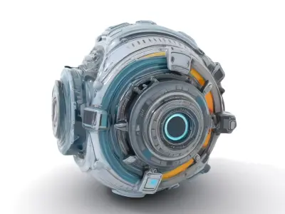 Futuristic Sphere Model Pack Low-poly 3D model