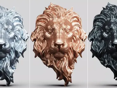 Lion Head 3D print model