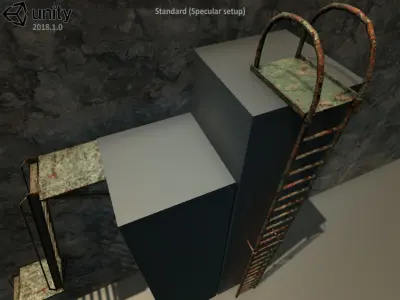 Rust ladders set Free low-poly 3D model
