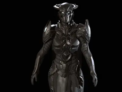 CyberSuit7 Low-poly 3D model