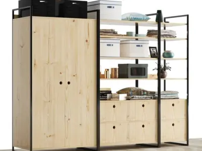 HIBA Wardrobe with decor 3D model