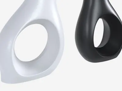 Ceramic Hare Figurines 3D model