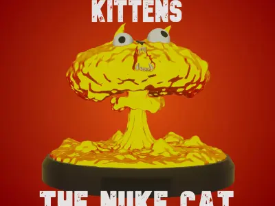 NUKE CAT Exploding Kittens 3D print model