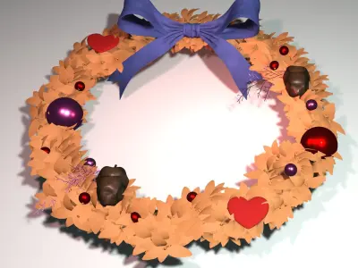 wreath dry 3D model