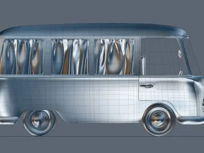 Cartoon Van 3D model