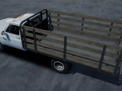 Stack farmer pickup truck unity asset Low-poly 3D model