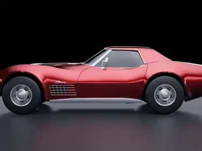 Chevrolet Corvette ZR1 1970 Low-poly 3D model