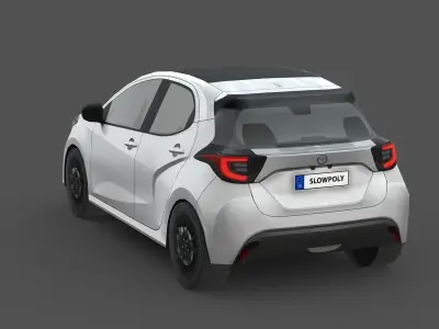 Mazda 2 Hybrid 2024 Low-poly 3D model
