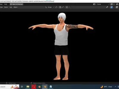 MANGA ANIME VRCHAT AVATAR Low-poly 3D model
