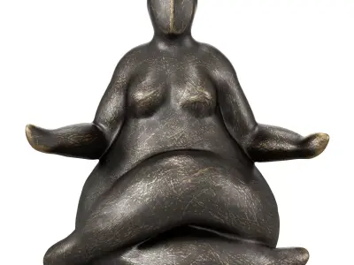 Freya Meditating Female Form Sculpture 3D model