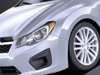 Subaru Impreza 2013 5-door VRAY 3D model