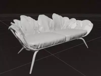 Leaf Inspired Luxury Sofa Low-poly 3D model