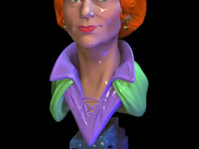Endora Bust STL 3D print model