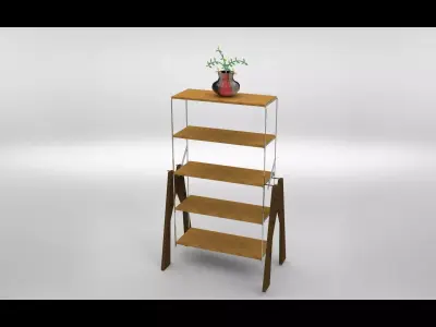 BOOKSHELF MAKE IN SOILDWORK OR FORMAT IF YOU WANT 3D model