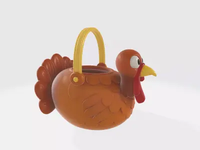 Turkey Basket Thanksgiving Candy Holder Fall 3D print model