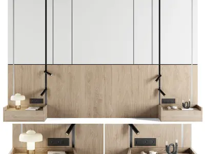 Headboard Wall Panel Composition 04 3D model