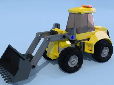LEGO Wheel Loader High Quality 3D Model 3D model