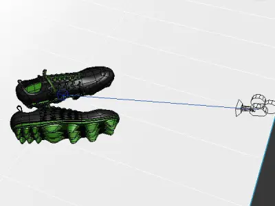 Football cartoon shoes  3D model