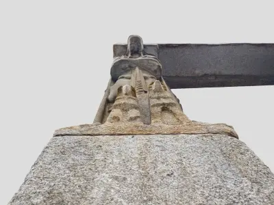 Pillar Statue Man - Prague Metro 3D model