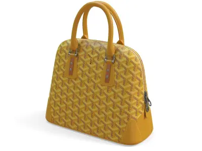 Goyard Vendome Bag Yellow Low-poly 3D model