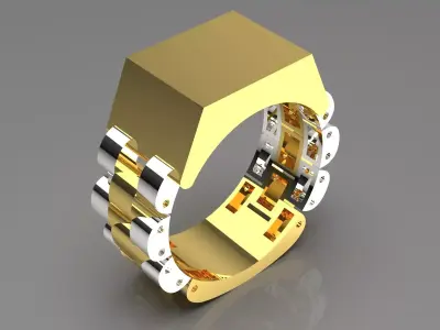 Luxury man Rolex design diamond ring model ror0050 3D print model