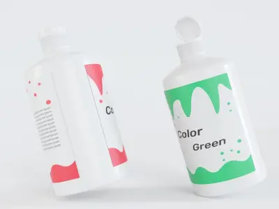 Paint Bottle Colors 3D model