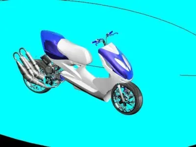 mbk booster nitro 3D print model