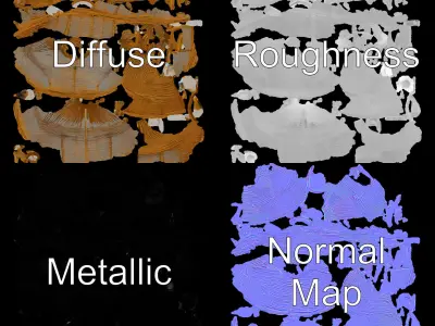 Wicker Pendant Lamp Shade D Model Pack Low-poly 3D model