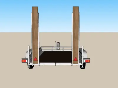 Remorque porte-vehicle 3D model