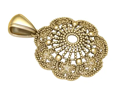 LUXURY FILIGREE PENDANT 3D PRINTABLE MODEL 3D print model