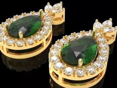 Teardrop Earrings 3D print model