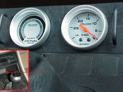 Standard DIN-plate gauge panel with two 52mm gauges 3D print model