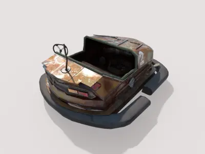 Abandoned Pripyat Bumper Car-Dodgem Car 4 3D model