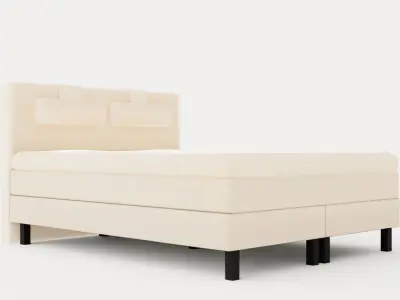 Lucky Continental Bed 160x200 Memory Mattress Low-poly 3D model