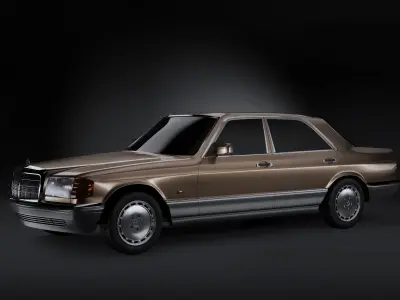 Mercedes-Benz 350 SEL 1990 3D model