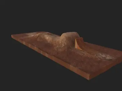 SLOPE RUNOFF JUMP Low-poly 3D model