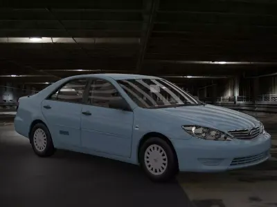 Toyota Camry 2003-2006 Junior with engine VVT-I Low-poly 3D model