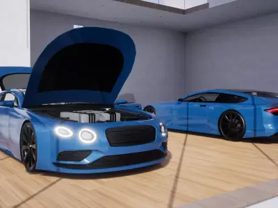 Generic Sports GT 2 Door Coupe Low-poly 3D model purchase