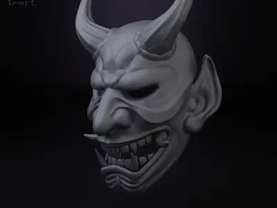 Japanese Oni Mask  3D print model