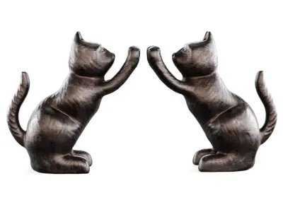 Metal Cat Bookends 3D model