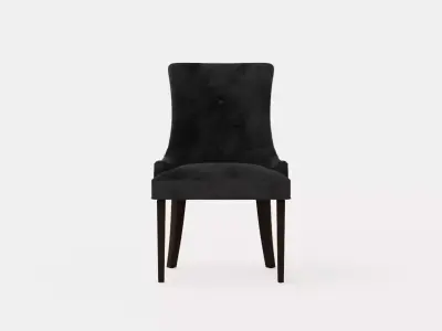 Victoria Armchair Velvet Gray Dark Brown Low-poly 3D model